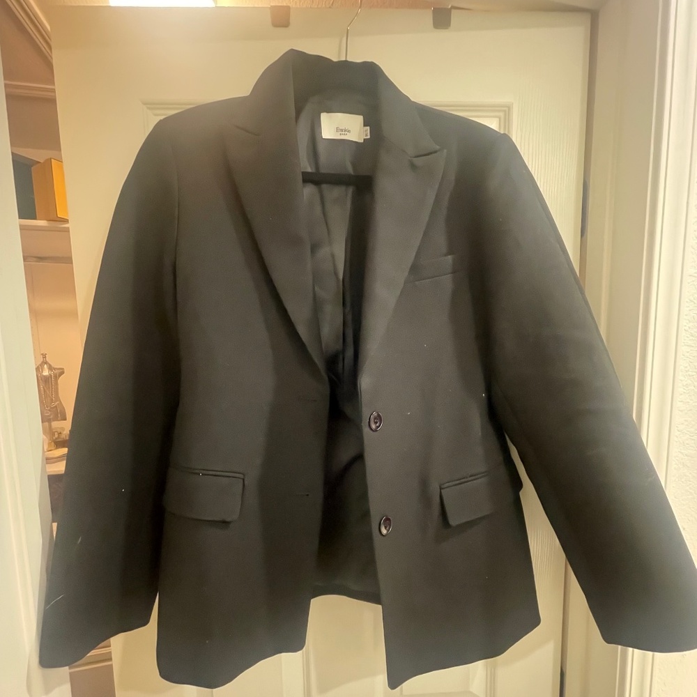 Black cotton blazer